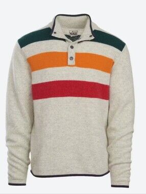 Woolrich Half Snap Blanket Stripe Sweater - Men's M (EUC)